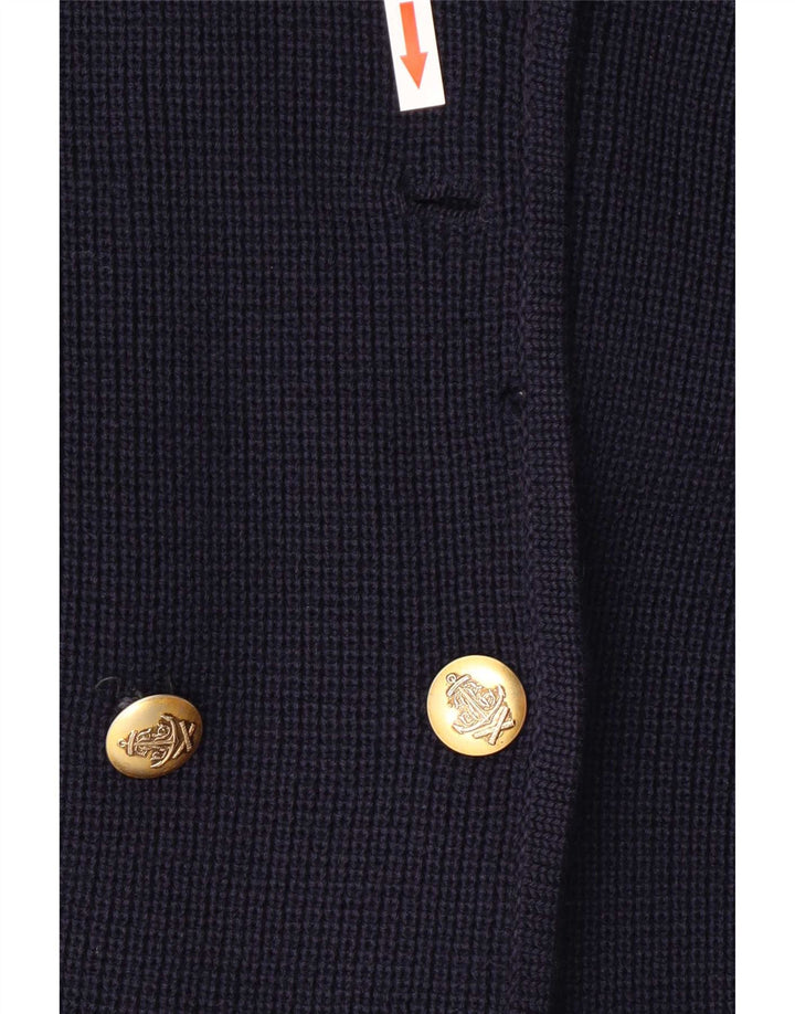 Vintage Γυναικείο Μπλέιζερ Διπλό Μπουφάν UK 12 Medium Navy Blue
