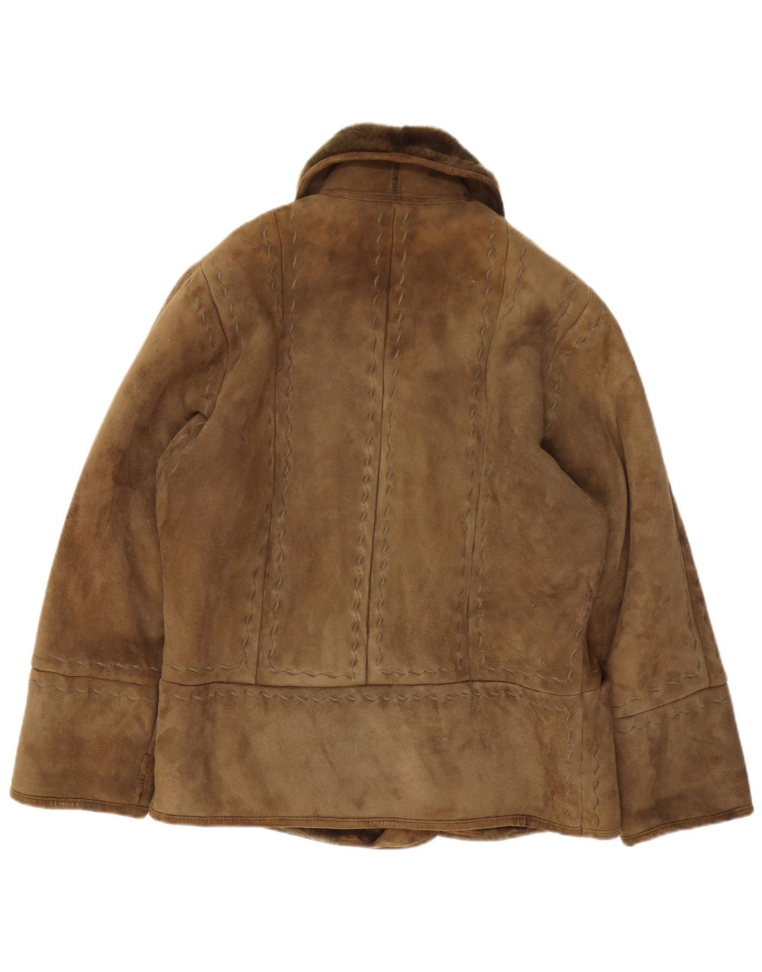 Vintage Γυναικείο Shearling Jacket IT 42 Medium Khaki