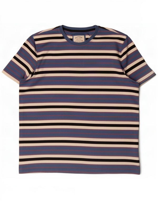 Ανδρικό T-Shirt Fat Face Top 2XL Μπλε ριγέ βαμβακερό
