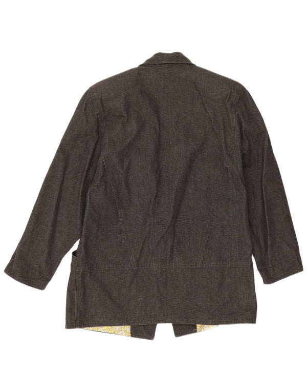 Vintage γυναικείο σακάκι με 1 κουμπί UK 16 Large Grey