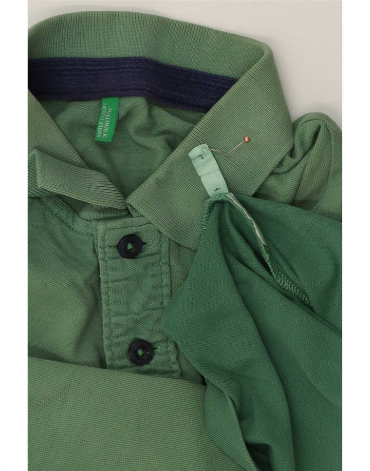 Ανδρικό μπλουζάκι πόλο Benetton σε μεγάλο πράσινο