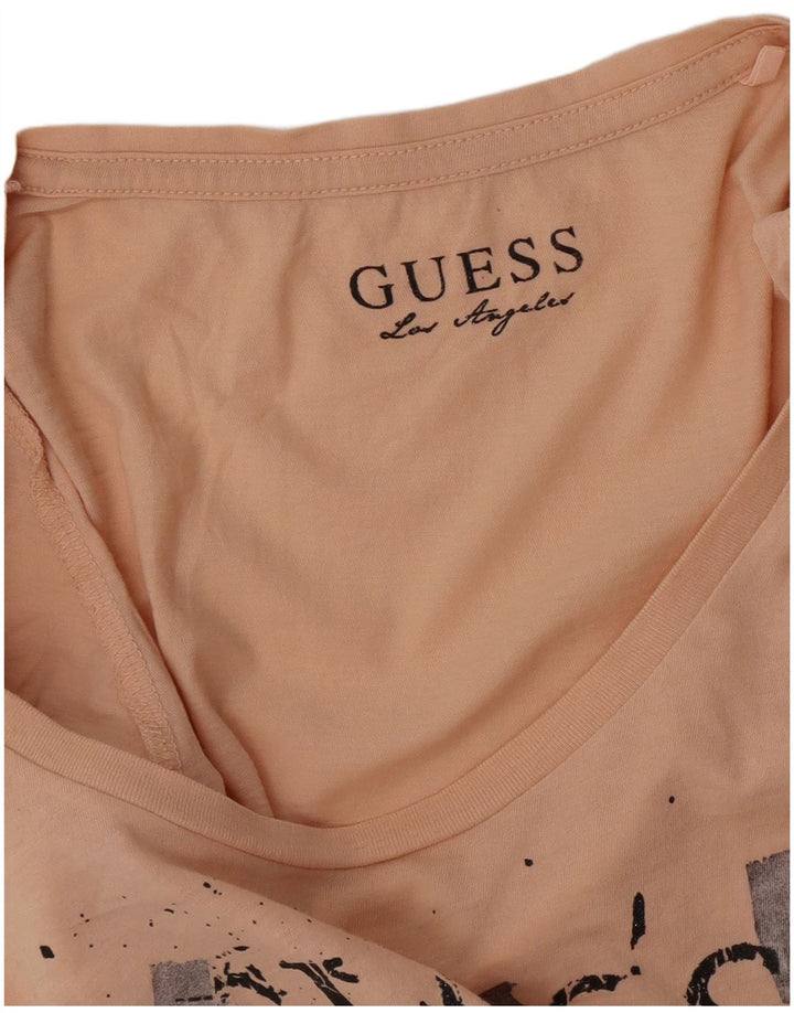 Γυναικείο γραφικό μπλουζάκι Guess Top UK 12 Medium Pink