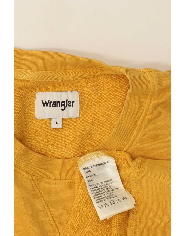 Ανδρικό φούτερ Wrangler Jumper μεγάλο κίτρινο βαμβακερό