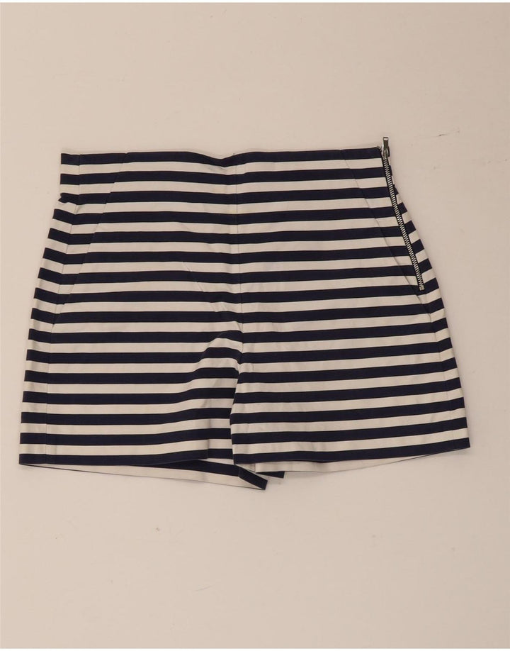 Zara Γυναικείο Hot Pants Medium W28 Navy Blue ριγέ βαμβακερό