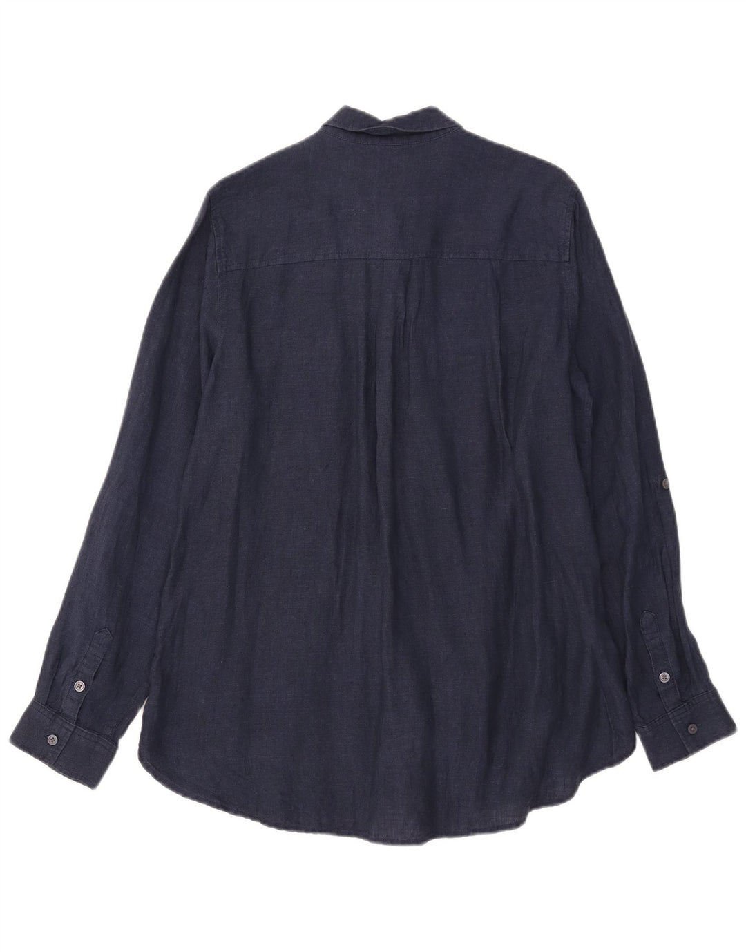 Lands End γυναικείο πουκάμισο UK 14 Large Navy Blue