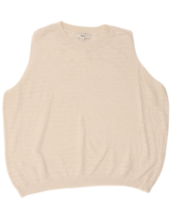 Marks & Spencer Γυναικείο γιλέκο Tank Top UK 18 XL Λευκό ριγέ