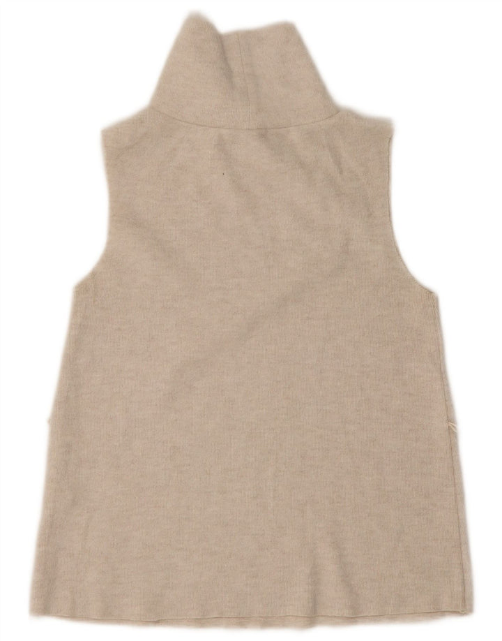 Zara Γυναικείο Γιλέκο Τοπ UK 10 Small Beige Polyester