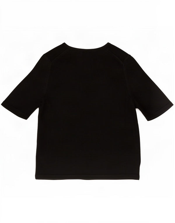 Marks & Spencer Γυναικείο T-Shirt Top UK 12 Medium Black Acrylic