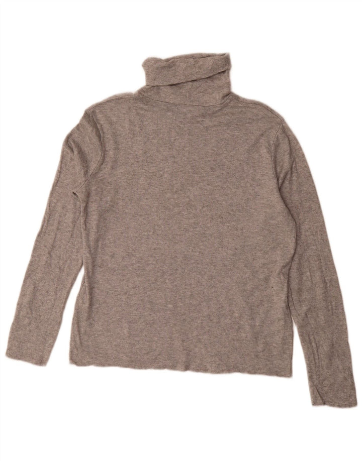 Zara Γυναικείο πουλόβερ με ρολό λαιμόκοψη UK 16 Large Grey