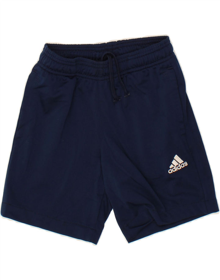 ADIDAS Boys Sport Shorts 9-10 Years Navy Blue Polyester Vintage Adidas and Second-Hand Adidas from Messina Hembry 