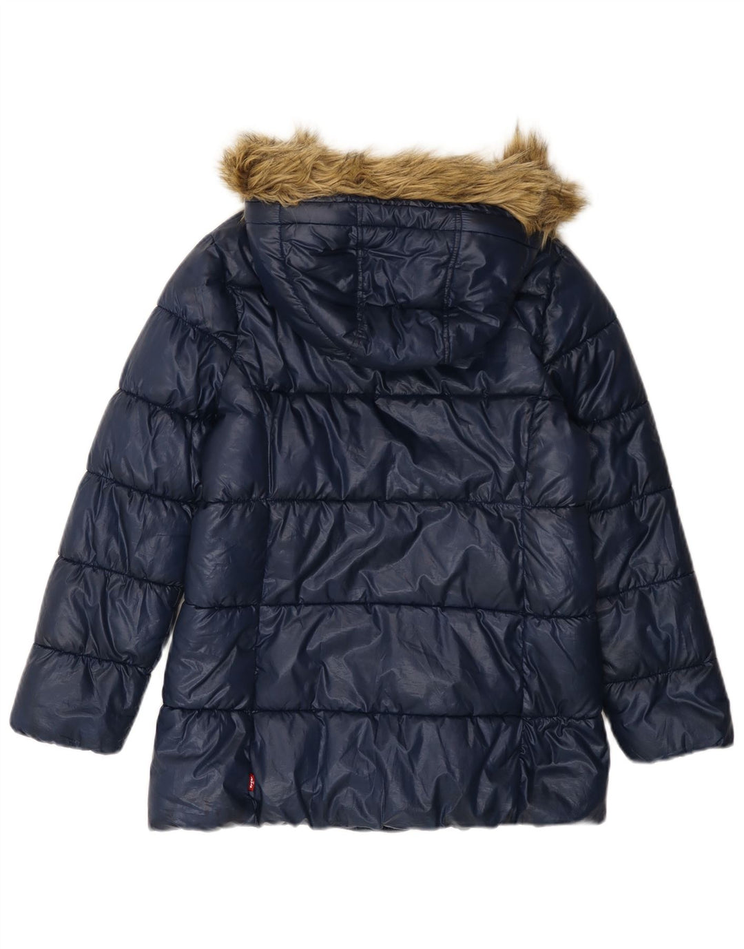 LEVI'S Girls Hooded Jacket 11-12 Years Navy Blue Polyester