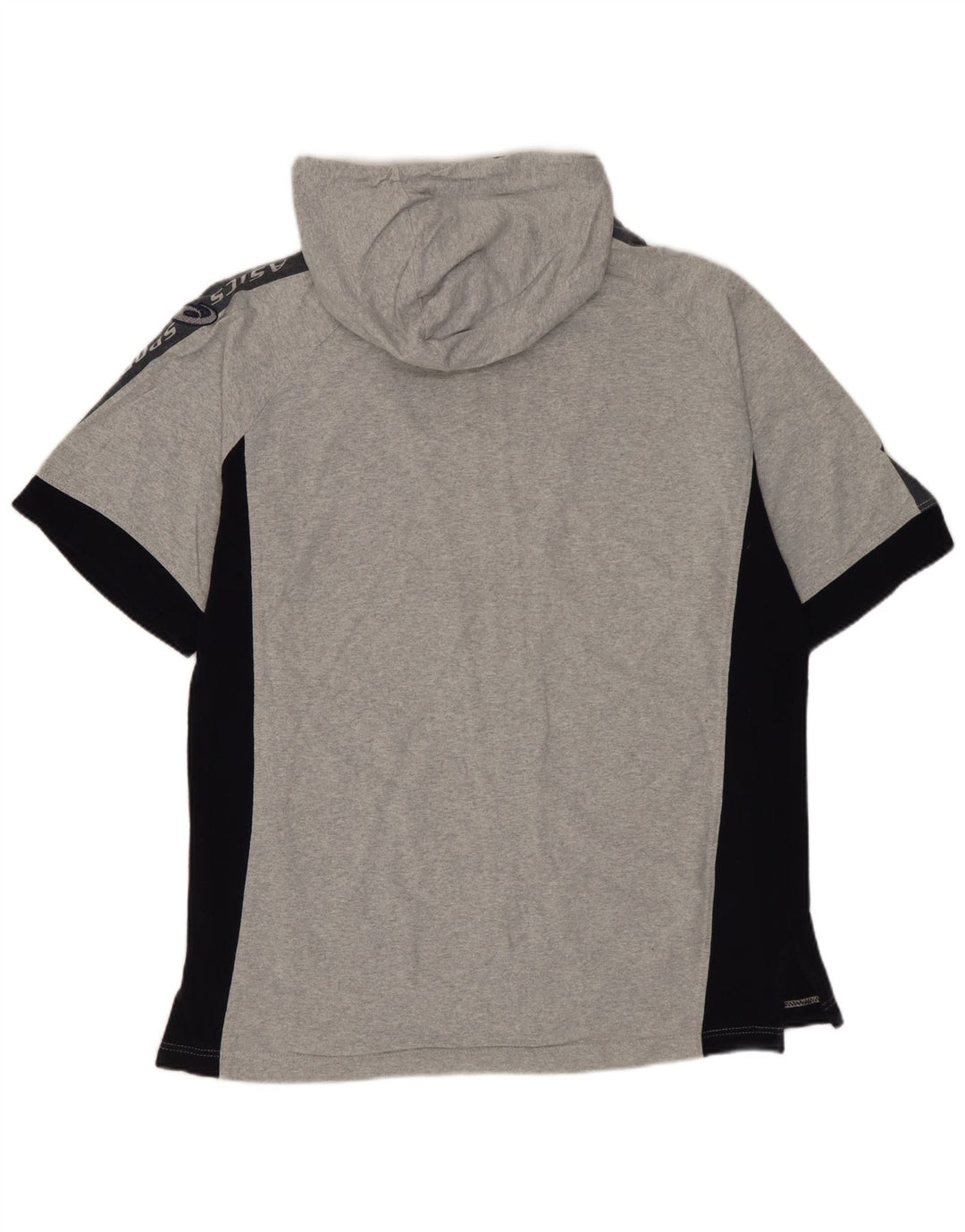 ASICS Ανδρικό πουλόβερ με κουκούλα με φερμουάρ Μικρό γκρι βαμβακερό