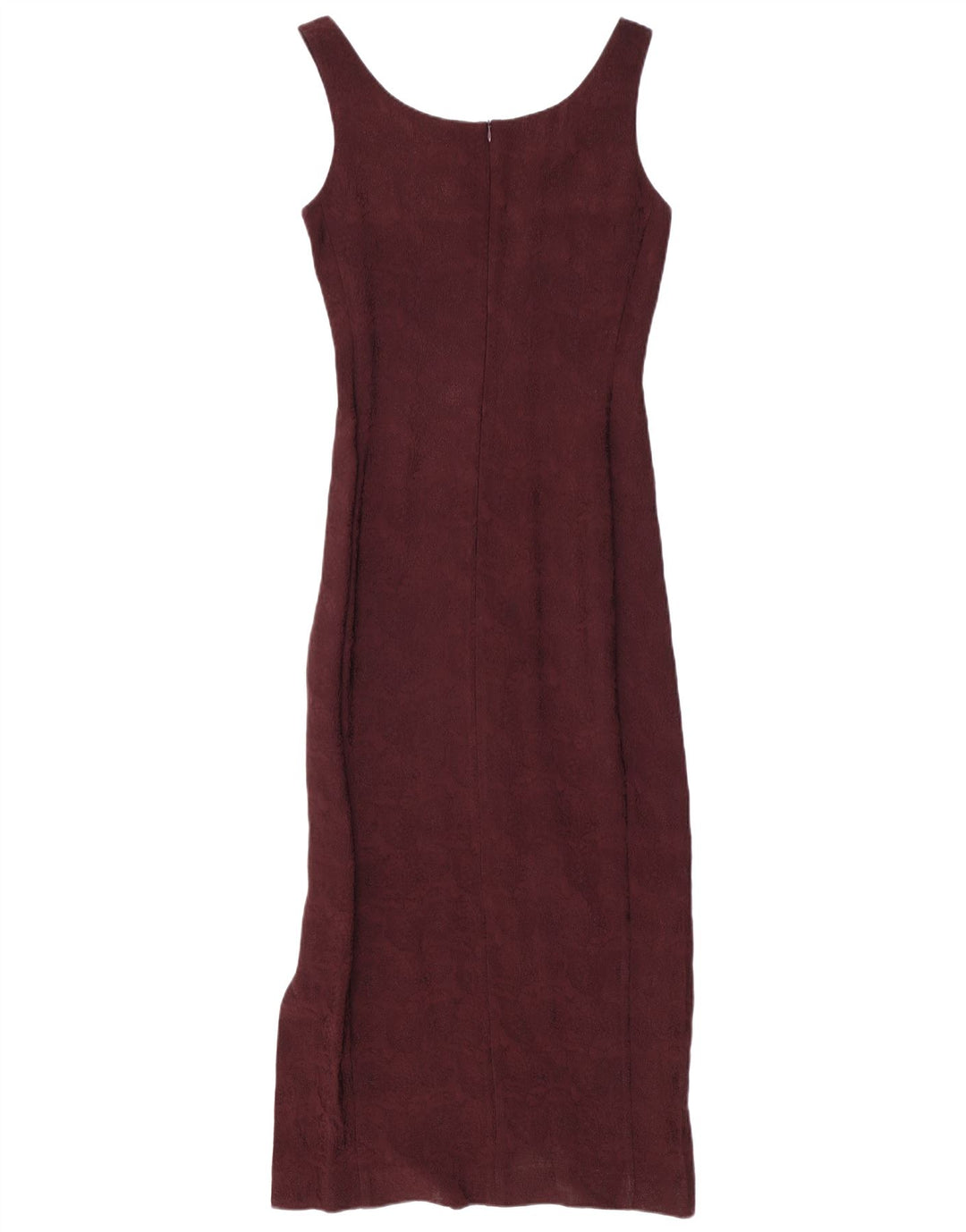 SPORTMAX Γυναικείο Αμάνικο Bodycon Φόρεμα UK 10 Small Burgundy Floral