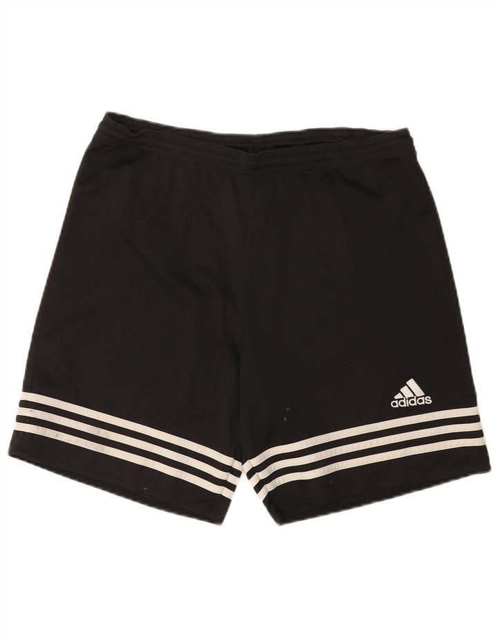 Ανδρικό σορτς Adidas Climalite από μεσαίο μαύρο πολυεστέρα