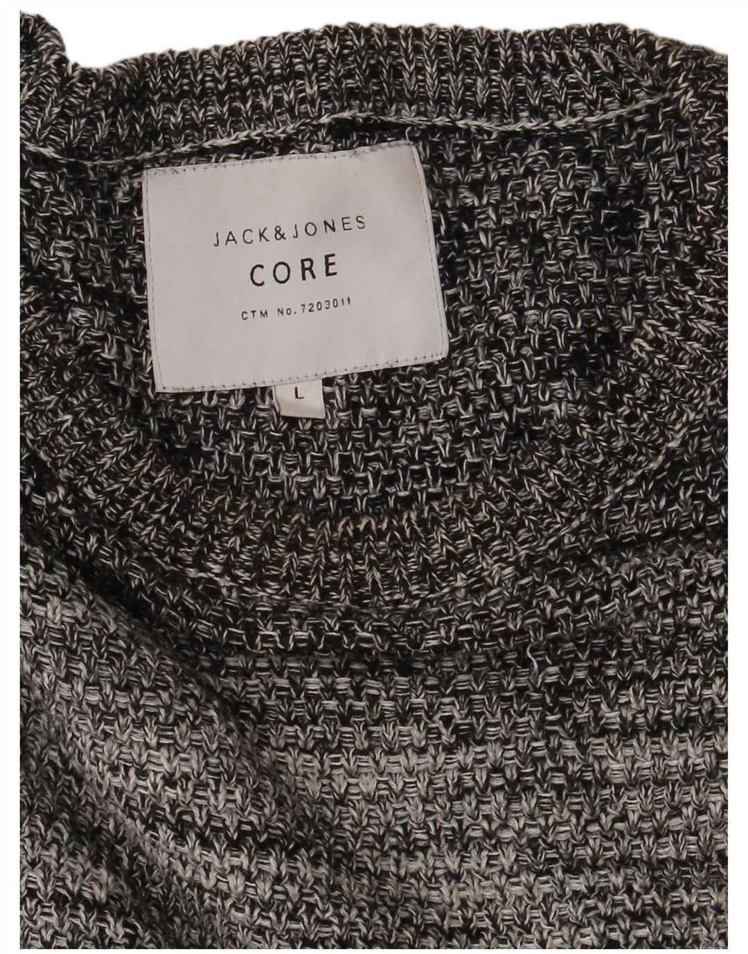 Jack & Jones Ανδρικό πουλόβερ με λαιμόκοψη μεγάλο γκρι