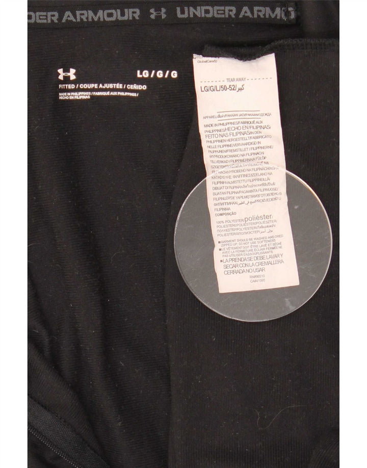 Under Armour Ανδρική μπλούζα με φερμουάρ με μακρυμάνικο μαύρο πολυεστέρα
