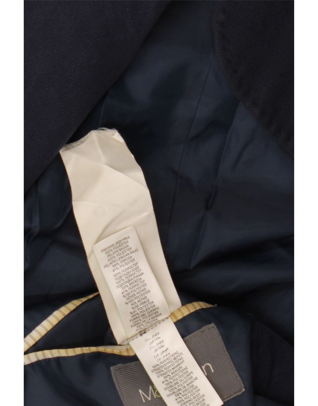MARKS & SPENCER Ανδρικό σακάκι με 2 κουμπιά σακάκι UK 40 Large Navy Blue Viscose