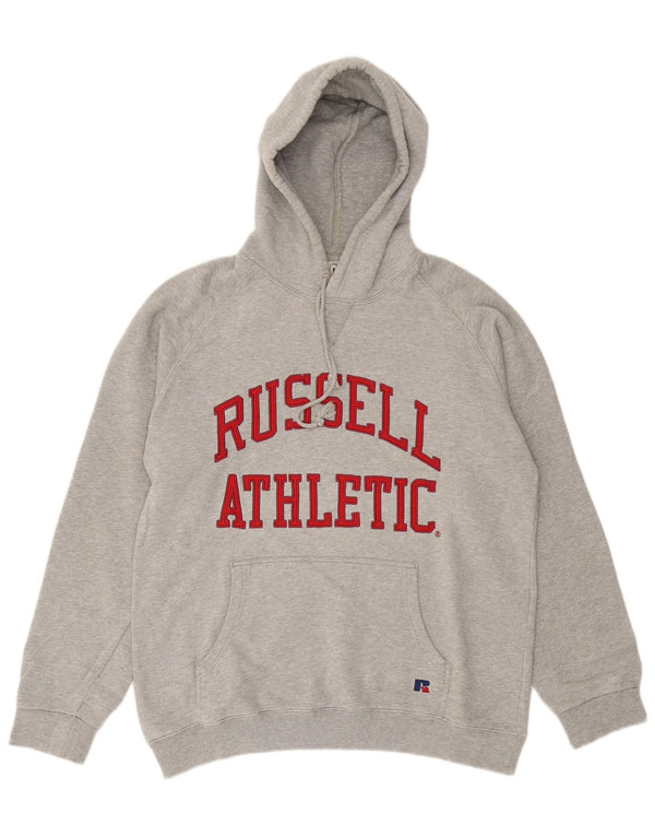 Ανδρικό γραφικό φούτερ Russell Athletic Jumper μεγάλο γκρι βαμβακερό