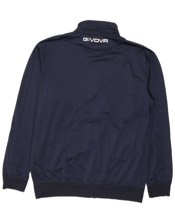 Givova Ανδρική φόρμα αθλητικής φόρμας γραφικά Top Jacket 4XL Navy Blue Colourblock