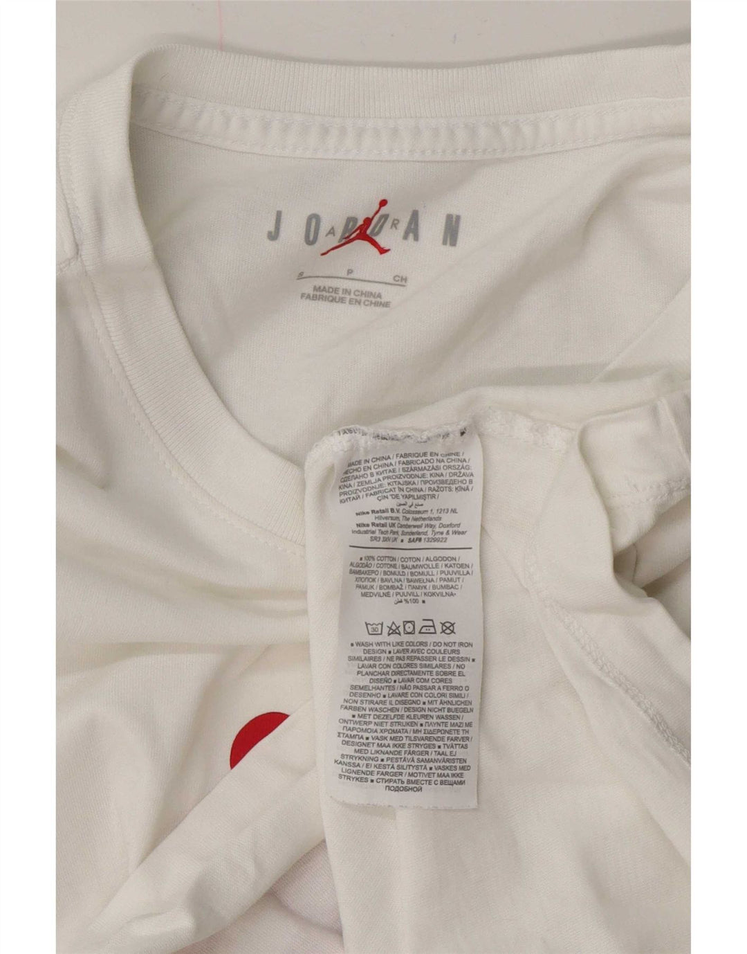 Jordan Ανδρικό γραφικό T-Shirt Top Μικρό λευκό βαμβακερό