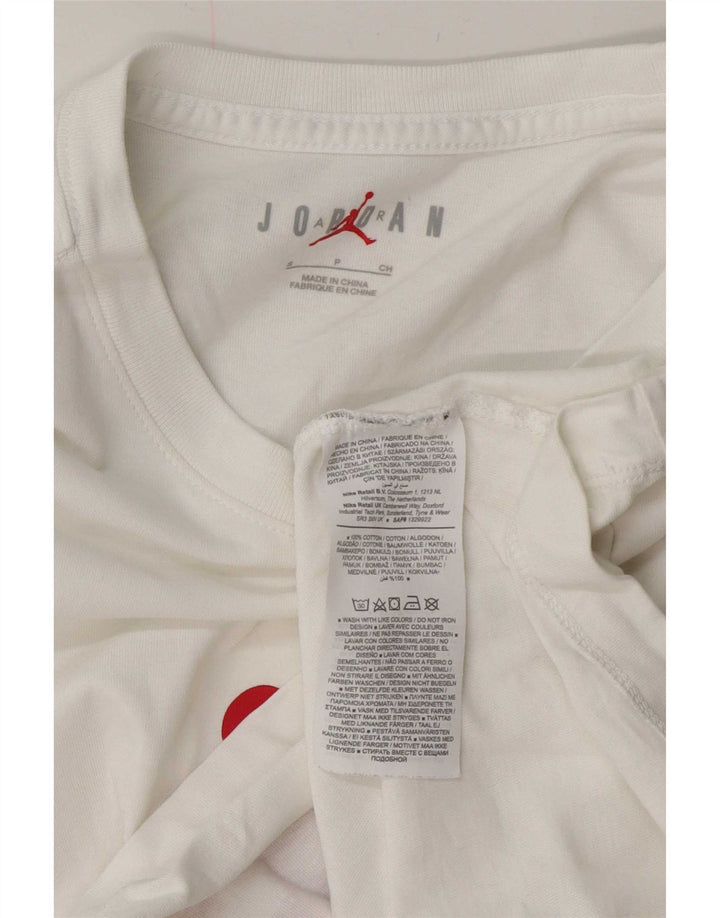 Jordan Ανδρικό γραφικό T-Shirt Top Μικρό λευκό βαμβακερό