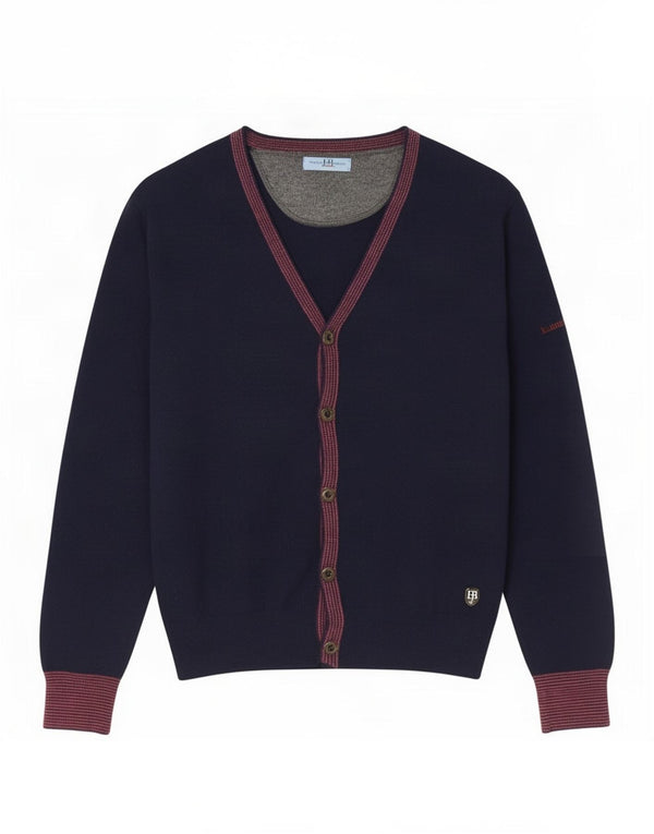 Γυναικείο πουλόβερ Harmont & Blaine UK 14 Medium Navy Blue Colourblock