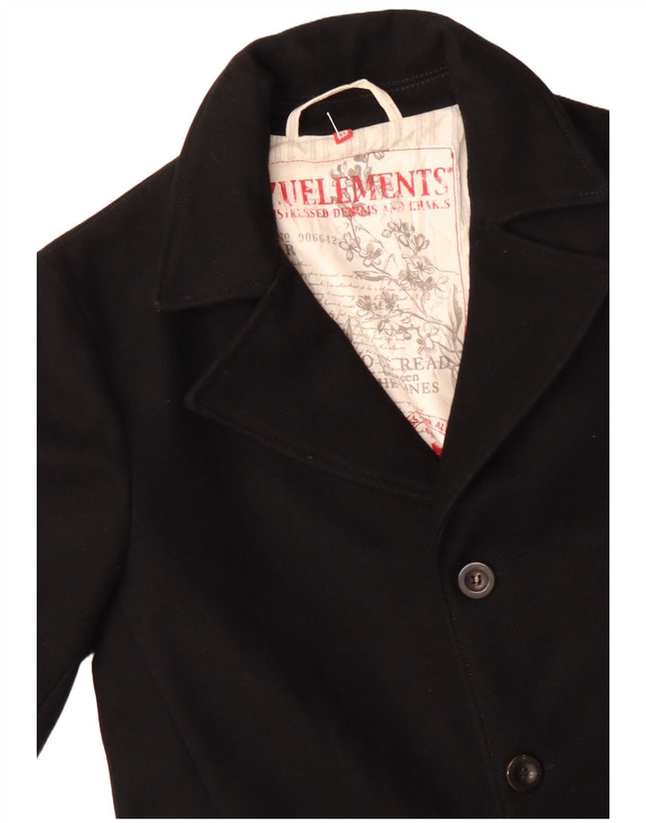 Zu Elements Γυναικείο Πανωφόρι UK 18 XL Μαύρο Μάλλινο