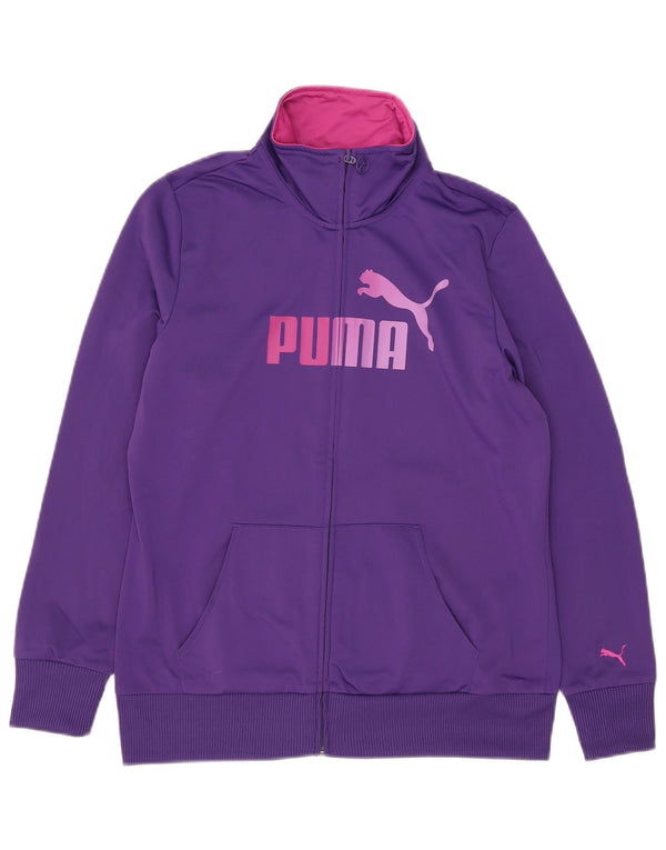 Γυναικεία αθλητική φόρμα γραφικών Puma Top Jacket UK 16 Large Purple