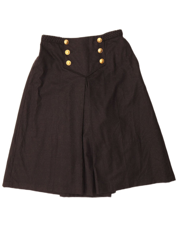 Rena Lange Γυναικείο Cullotes Casual σορτς UK 16 μεγάλο W30 μαύρο παρθένο μαλλί