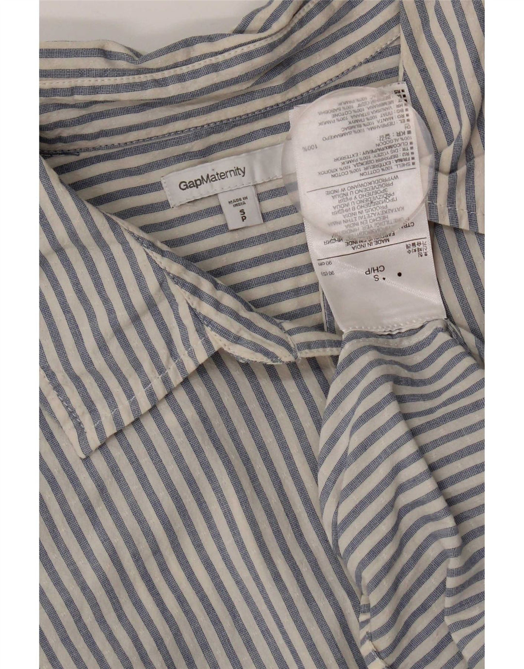 Gap γυναικείο πουλόβερ μητρότητας 3/4 μανίκι UK 10 Small μπλε ριγέ