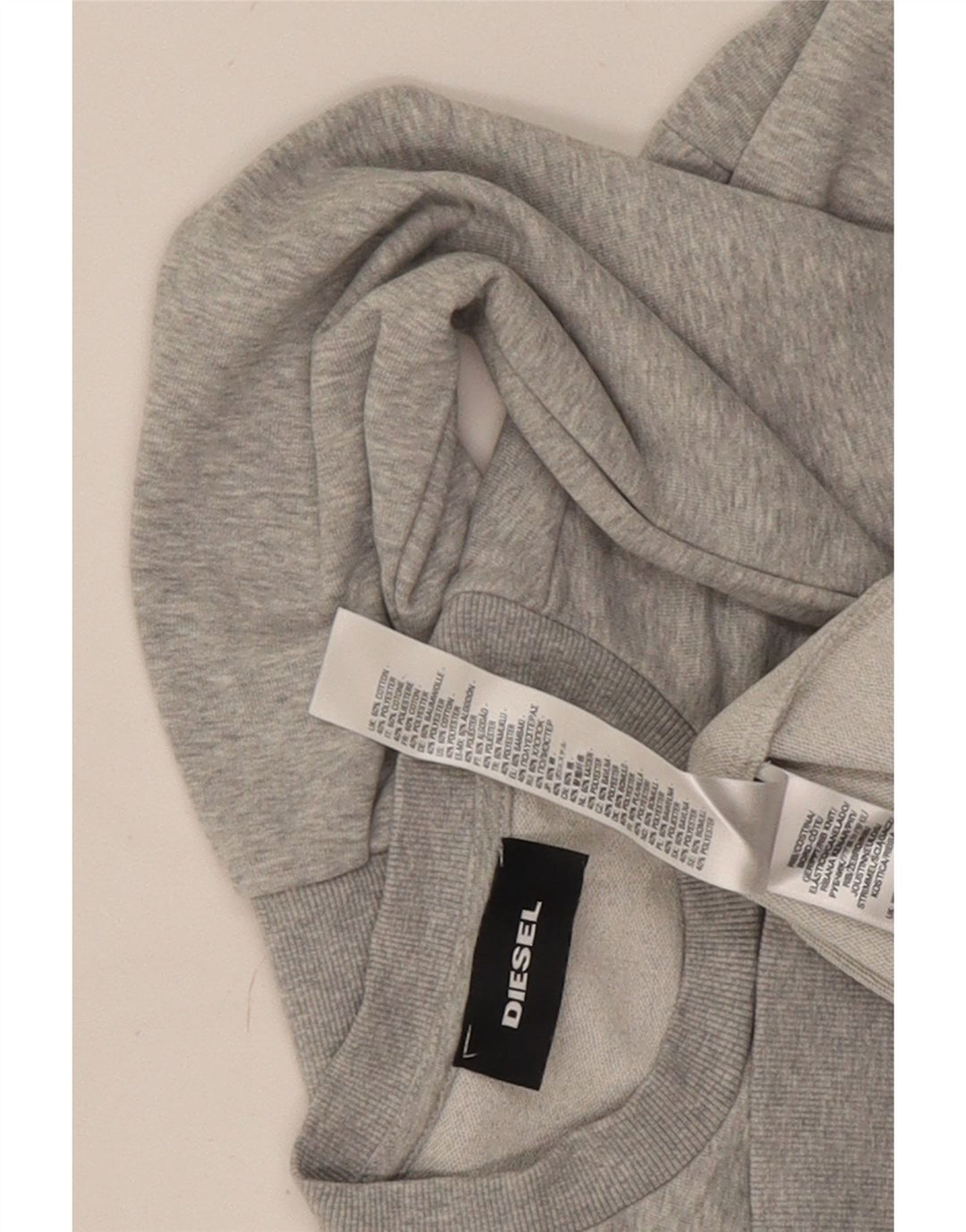 Diesel ανδρικό γραφικό φούτερ Jumper Μεγάλο γκρι βαμβακερό