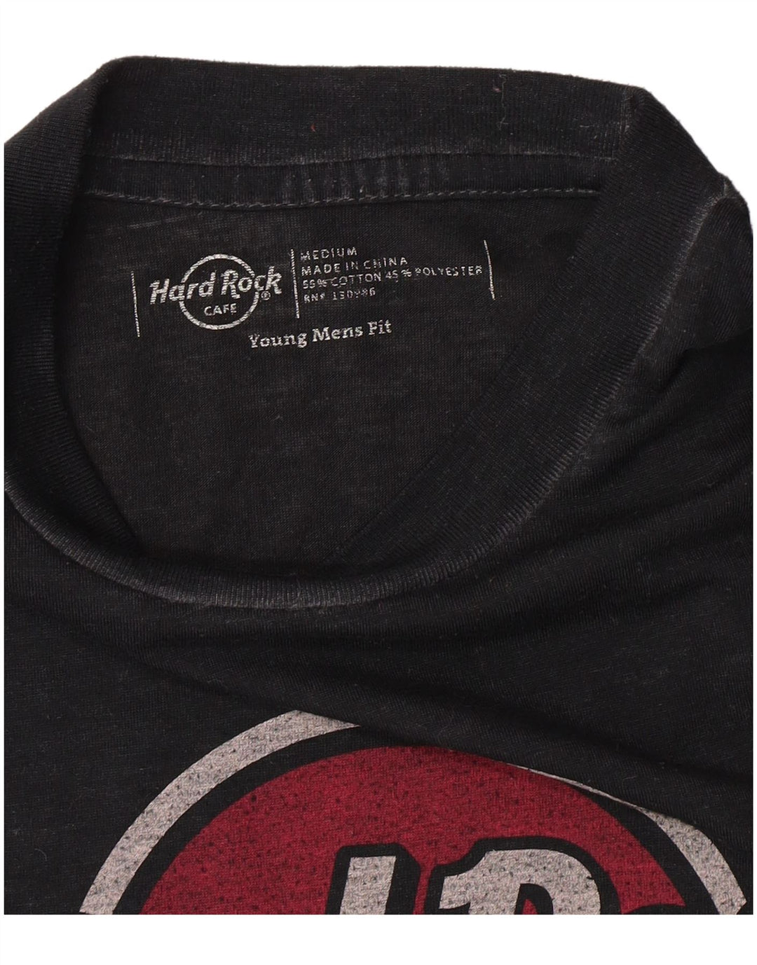 Hard Rock Cafe Ανδρικό T-Shirt γραφικό Amsterdam Top Μεσαίο μαύρο βαμβακερό