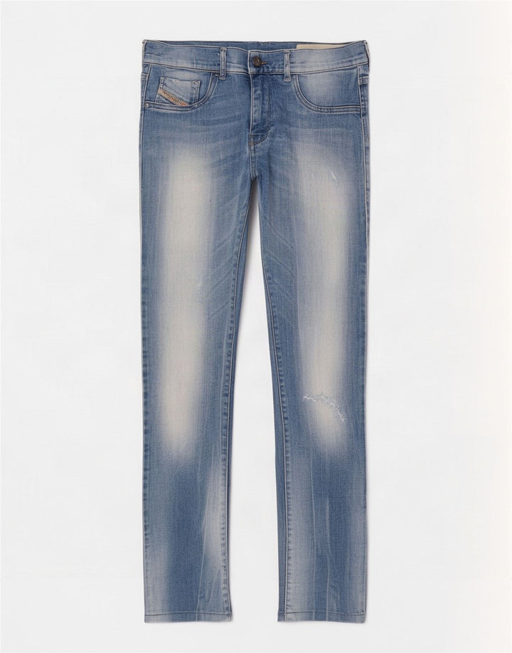 Diesel Γυναικείο Distressed Super Slim Jeans W29 L28 Μπλε βαμβακερό