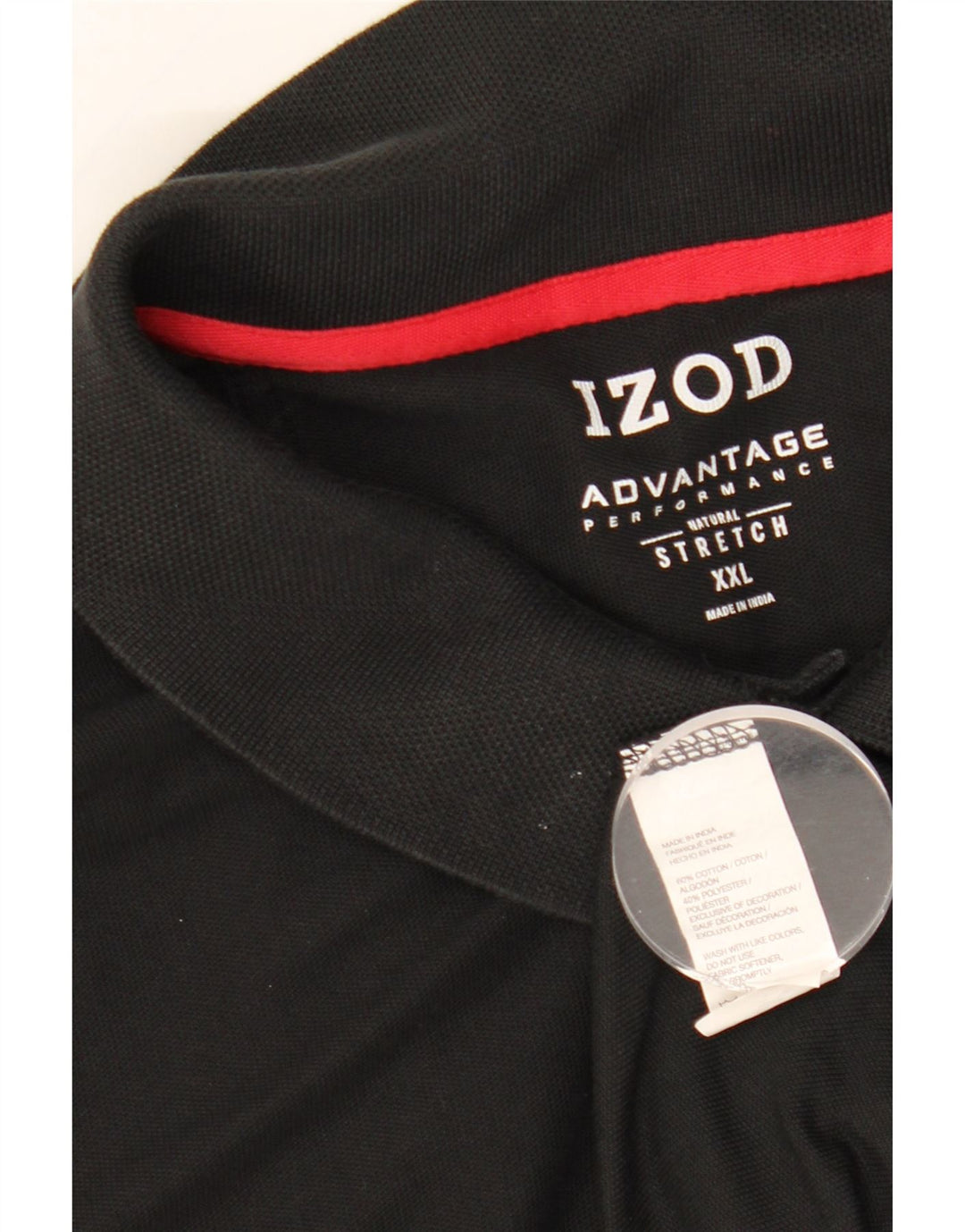 Ανδρικό πουκάμισο πόλο IZOD 2XL μαύρο βαμβακερό