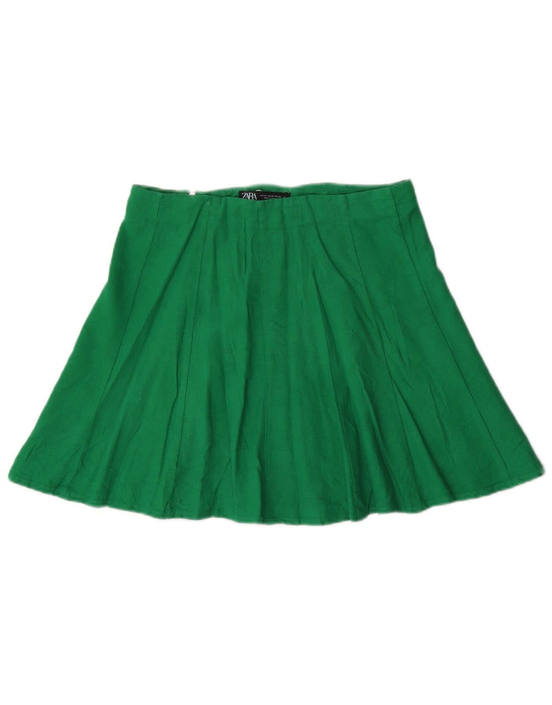 Γυναικεία Μίνι Φούστα Zara XS W24 Πράσινο Λινό
