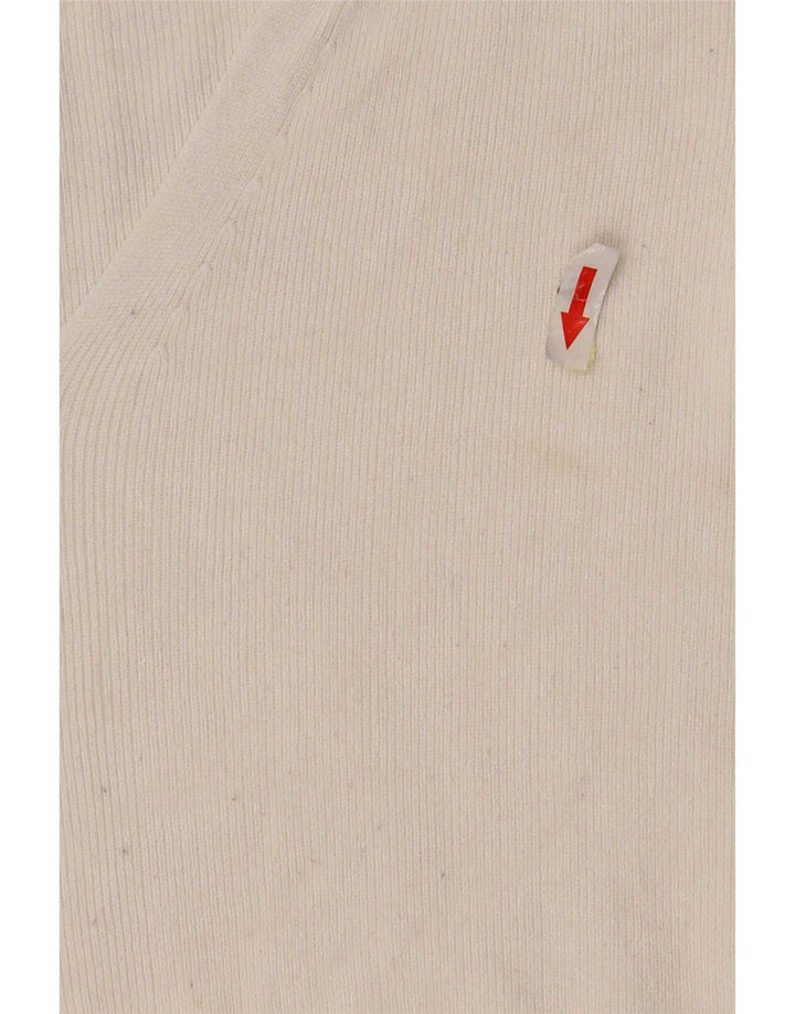 Marks & Spencer Γυναικεία αμάνικη μπλούζα τοπ UK 14 Medium Off White Viscose