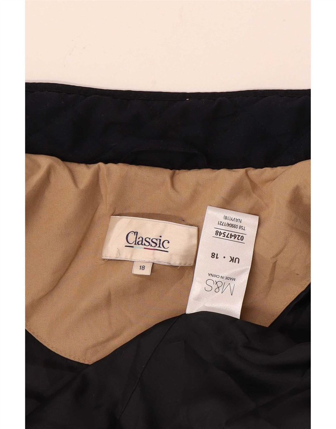CLASSIC Γυναικείο καπιτονέ μπουφάν UK 18 XL Navy Blue Polyester