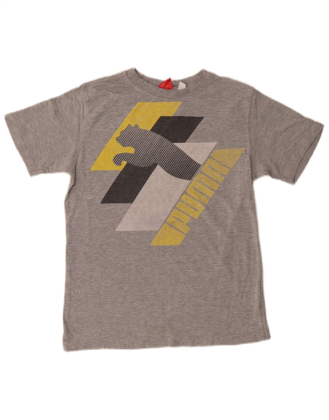 Puma Boys Graphic T-Shirt Top 9-10 ετών Μεσαίο γκρι βαμβακερό