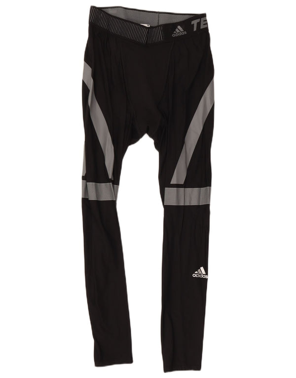 Ανδρικά κολάν Adidas Tech Fit Crop Large Black Colourblock Polyamide