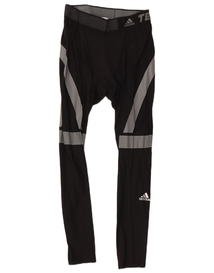Ανδρικά κολάν Adidas Tech Fit Crop Large Black Colourblock Polyamide