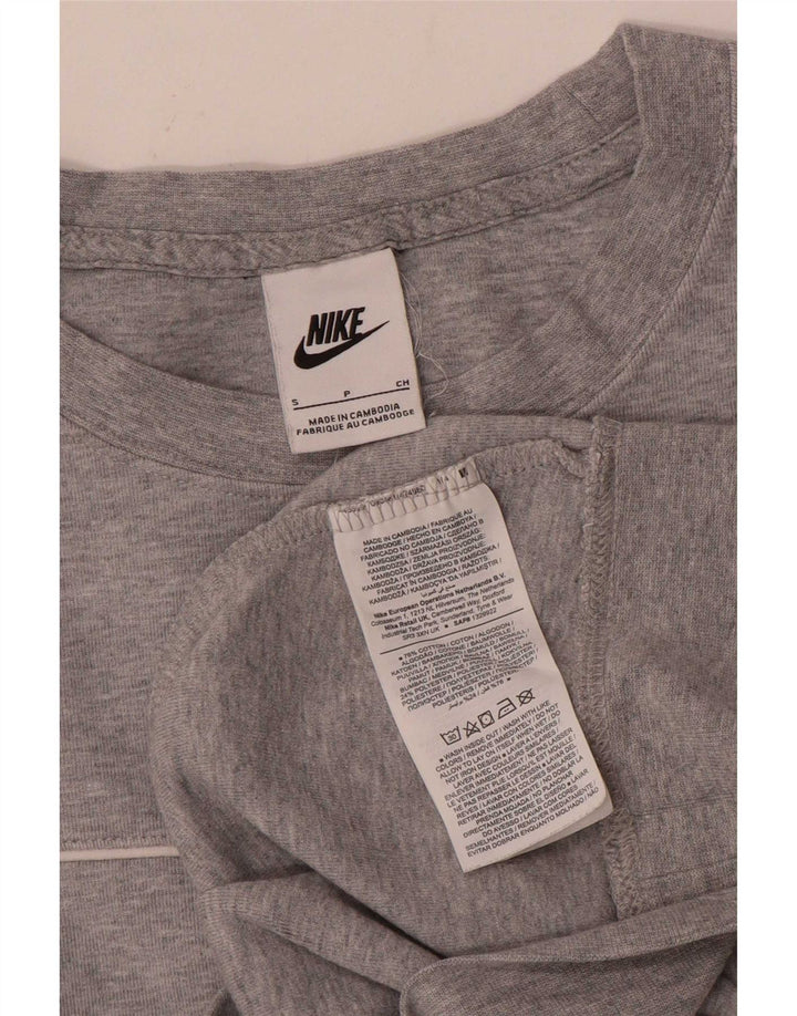 Γυναικεία μπλούζα μεγάλου μεγέθους Nike Jumper UK 10 Μικρά βαμβακερά γκρι φλύκταινα