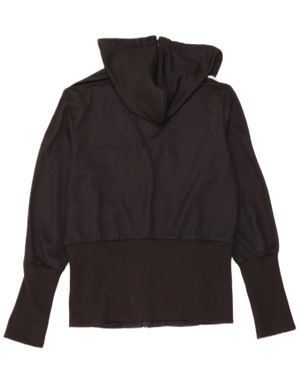 Γυναικείο πουλόβερ Adidas με φερμουάρ UK 18 XL Μαύρο πολυεστέρα