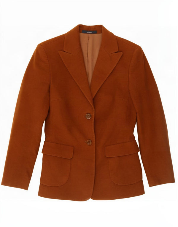 Seventy Womens 2 Button Blazer Jacket IT 40 Small Brown Cotton