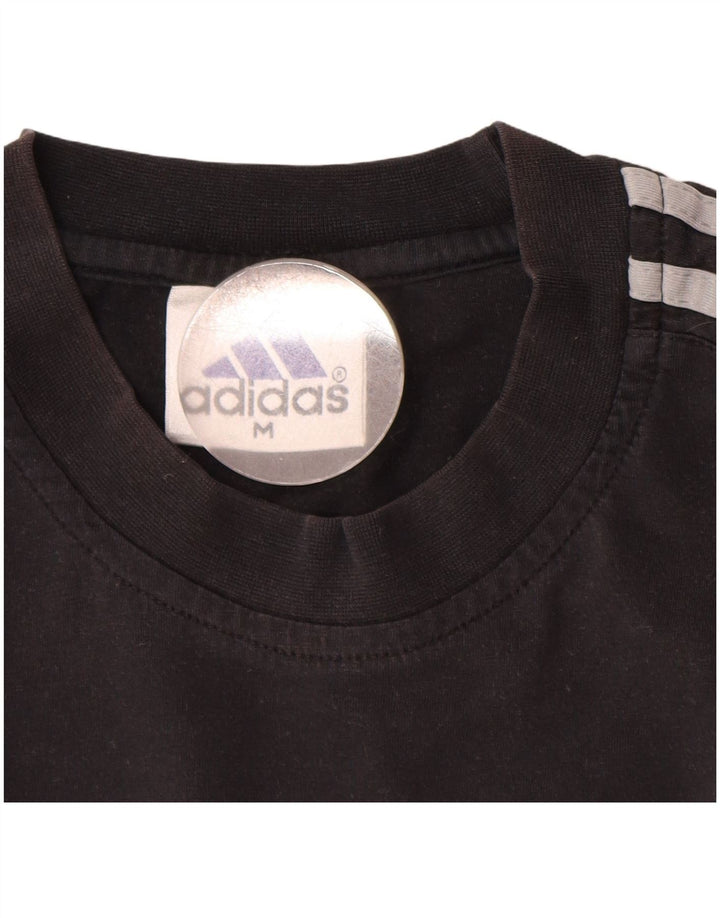 Ανδρικό T-Shirt Adidas Τοπ μεσαίο μαύρο βαμβακερό