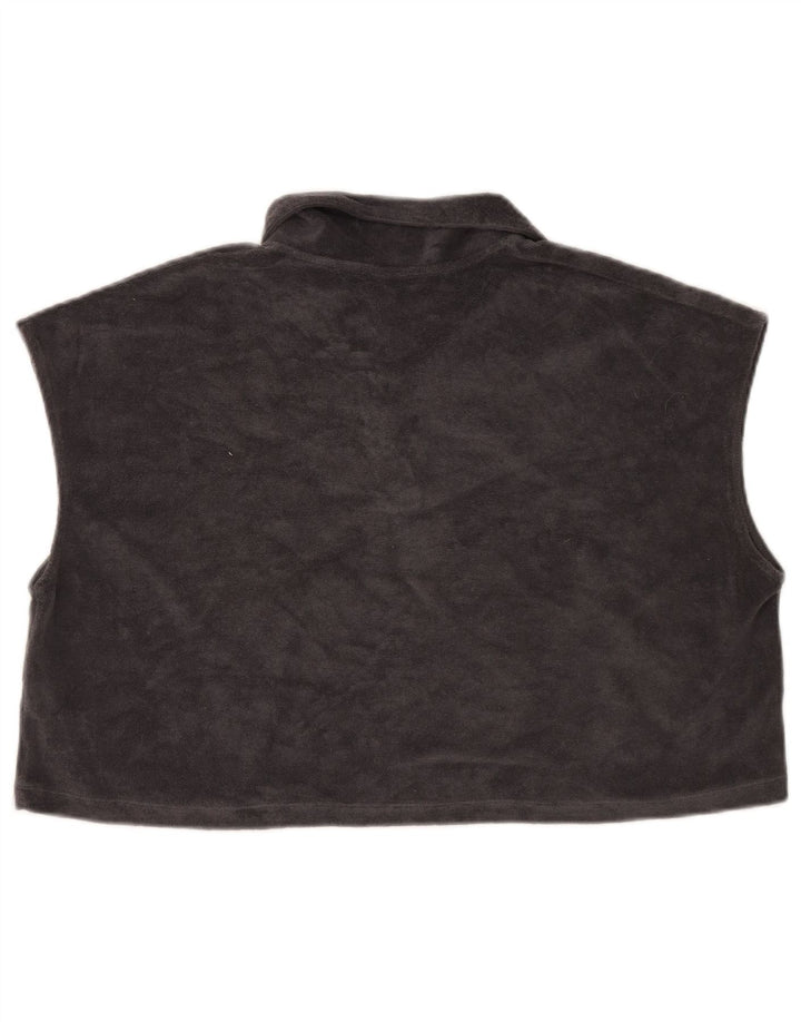 Zara γυναικείο υπερμεγέθη Crop κοντομάνικο φλις άλμα UK 14 Medium Grey