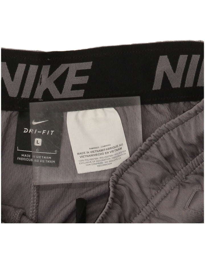 Γραφικό αθλητικό σορτς Nike ανδρικό Dri Fit μεγάλο γκρι πολυεστέρα