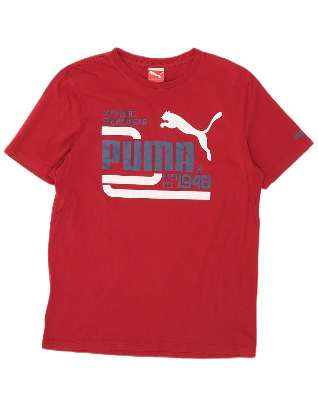 Ανδρικό γραφικό μπλουζάκι Puma, μεσαίο κόκκινο βαμβακερό