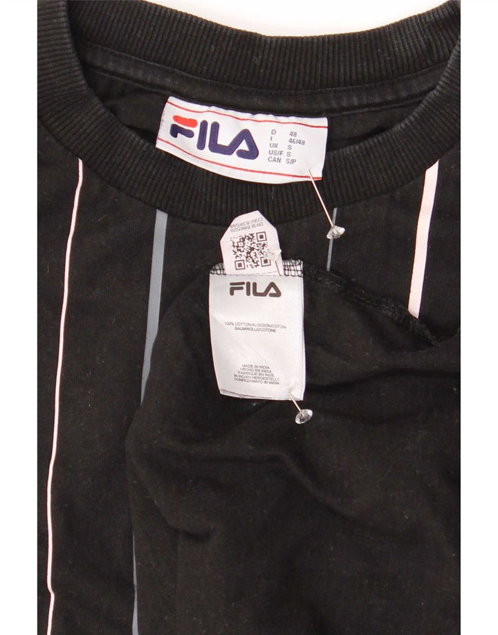 Fila Ανδρικό T-Shirt Top Μικρό μαύρο ριγέ βαμβακερό