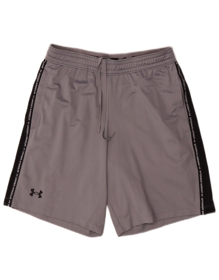 Ανδρικό γραφικό αθλητικό σορτς Under Armour με μεσαίο γκρι έγχρωμο πολυεστέρα