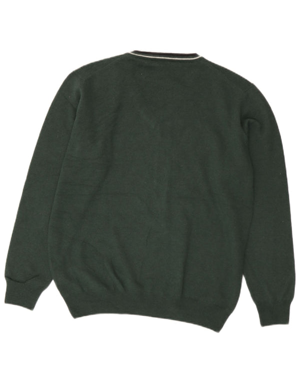 Fred Perry Boys πουλόβερ με λαιμόκοψη με V λαιμόκοψη 15-16 ετών πράσινο μαλλί